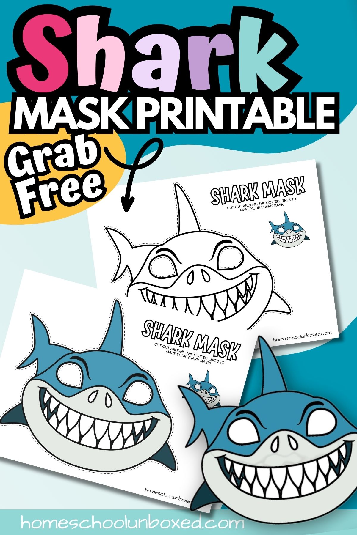 Shark Mask Printable (Free Template) Shark Mask Printable (Free Template)