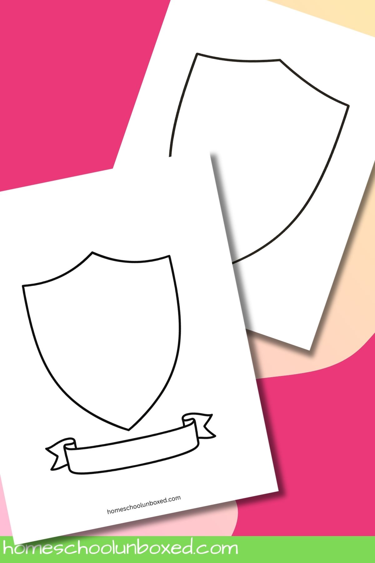 Free printable coat of arms blank templates.