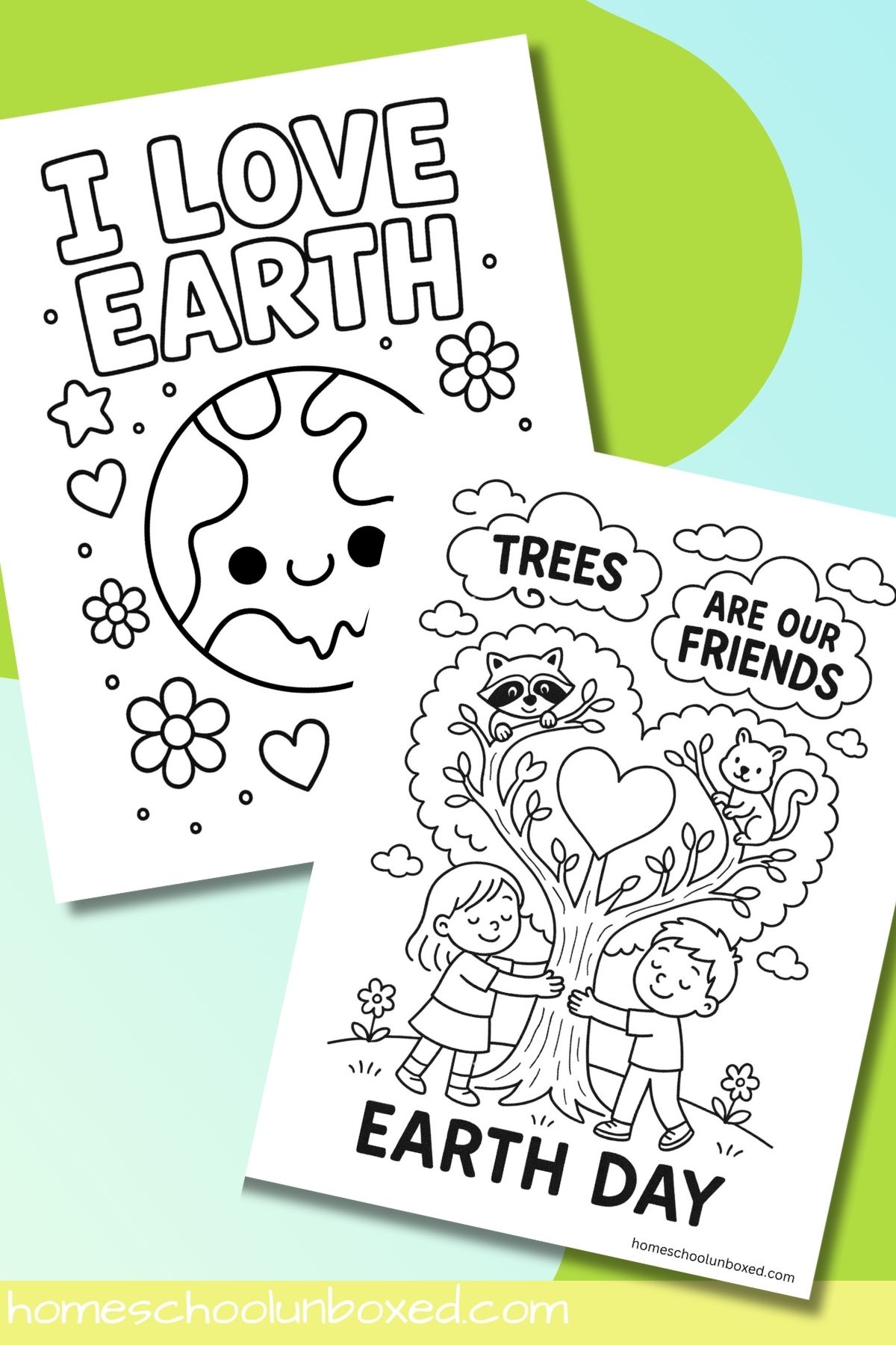 Earth day coloring pages.