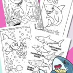 Shark coloring pages.