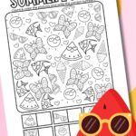 Summer i spy activity printable.