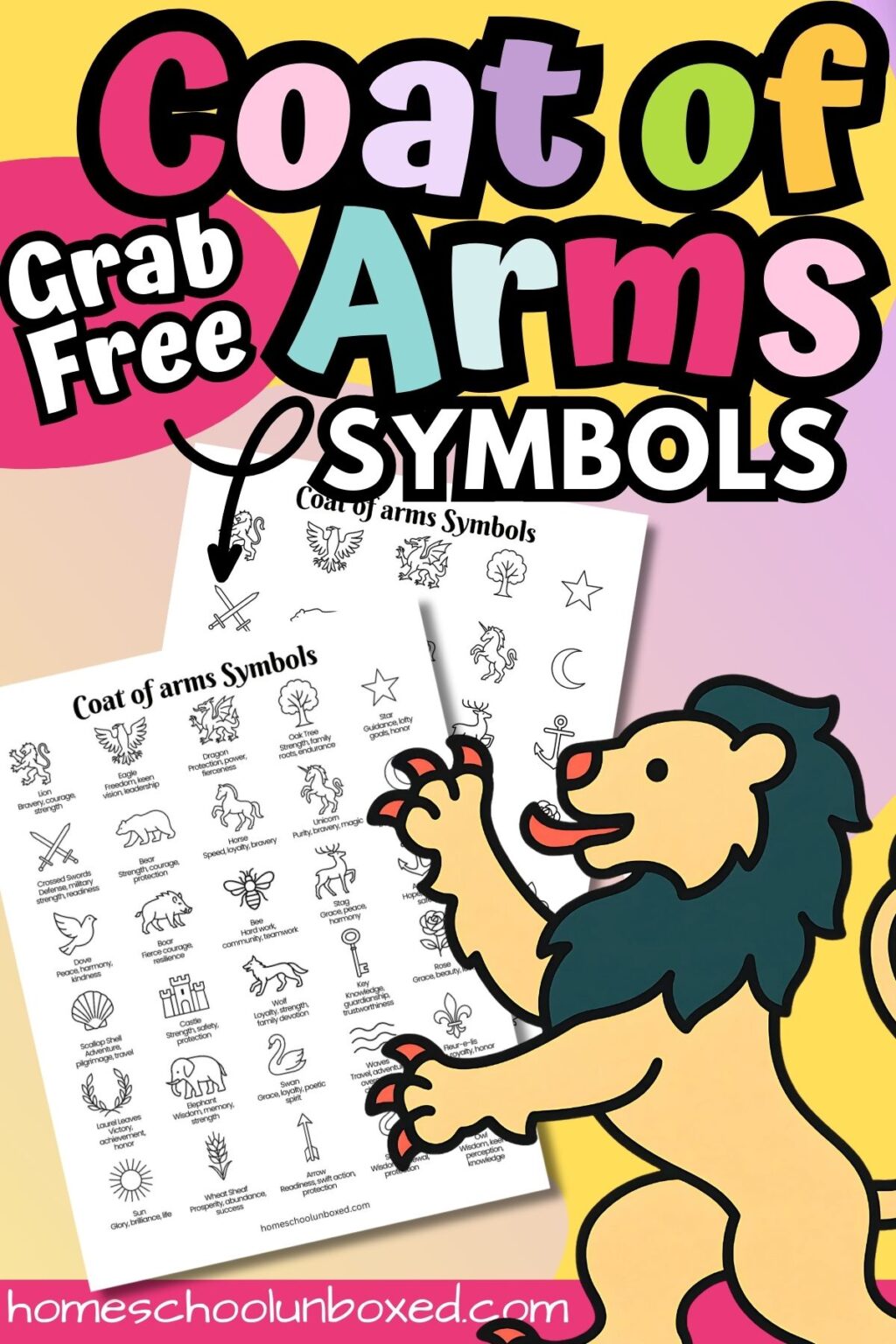 Coat of Arms Symbols and Their Meanings (Free Printable)
