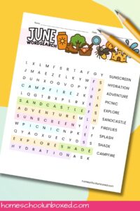 June Word Search (Free Printable + Answer Key)