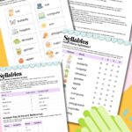 Free printable syllable worksheets.