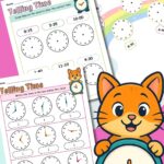 Free printable clock worksheets.