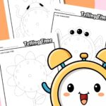 Time tracing worksheets for kindergarten and preschool.