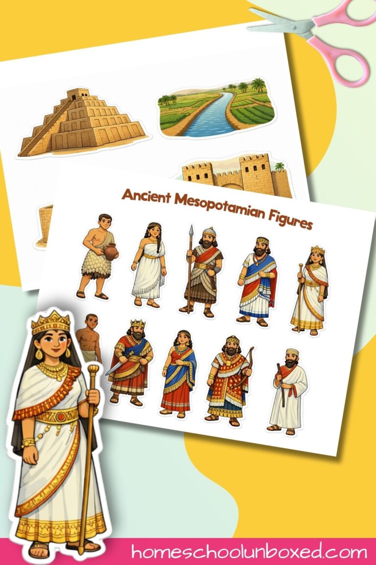 Mesopotamian Cut Out Figures (Free Ancient History Printable)